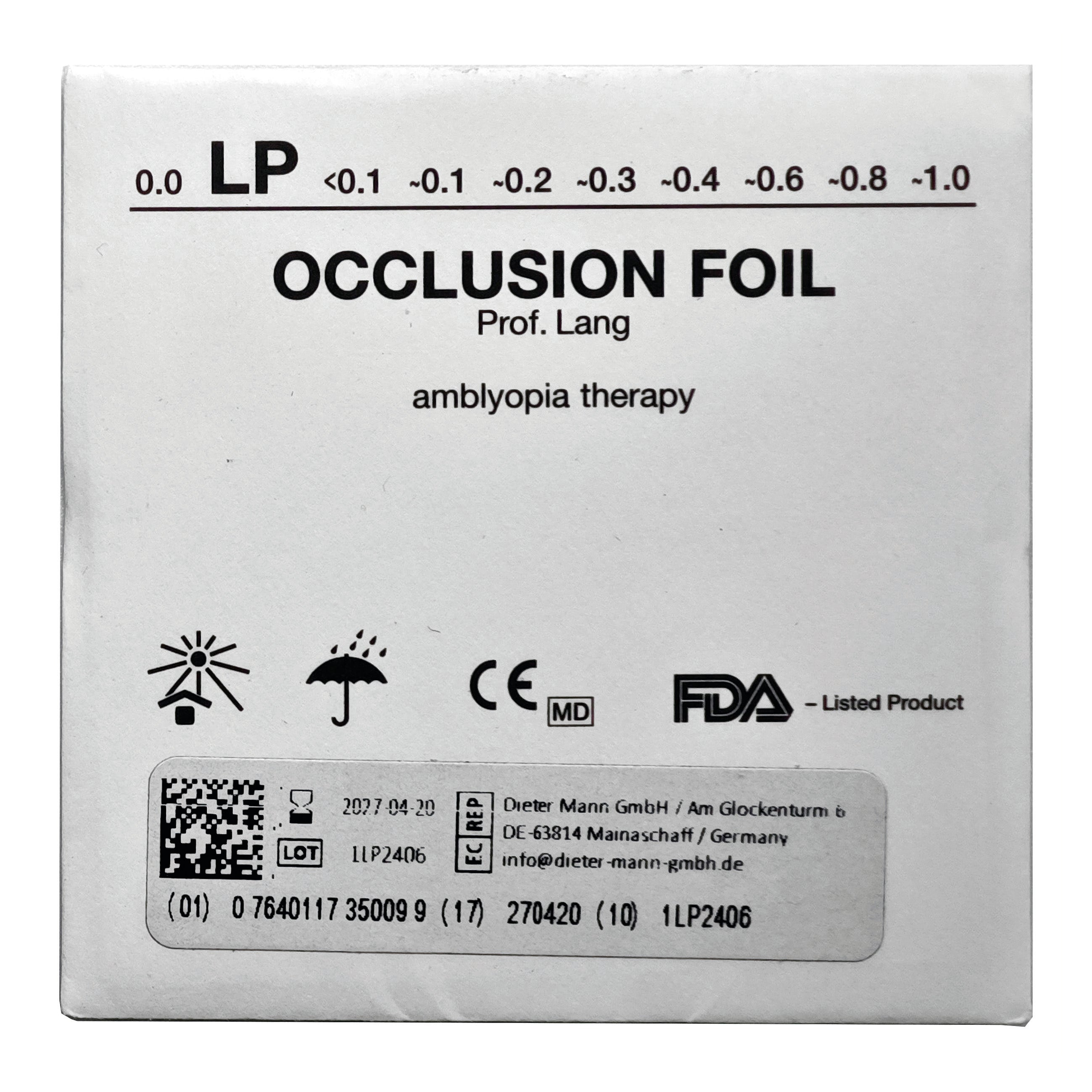 Bangerter Occlusion Foils
