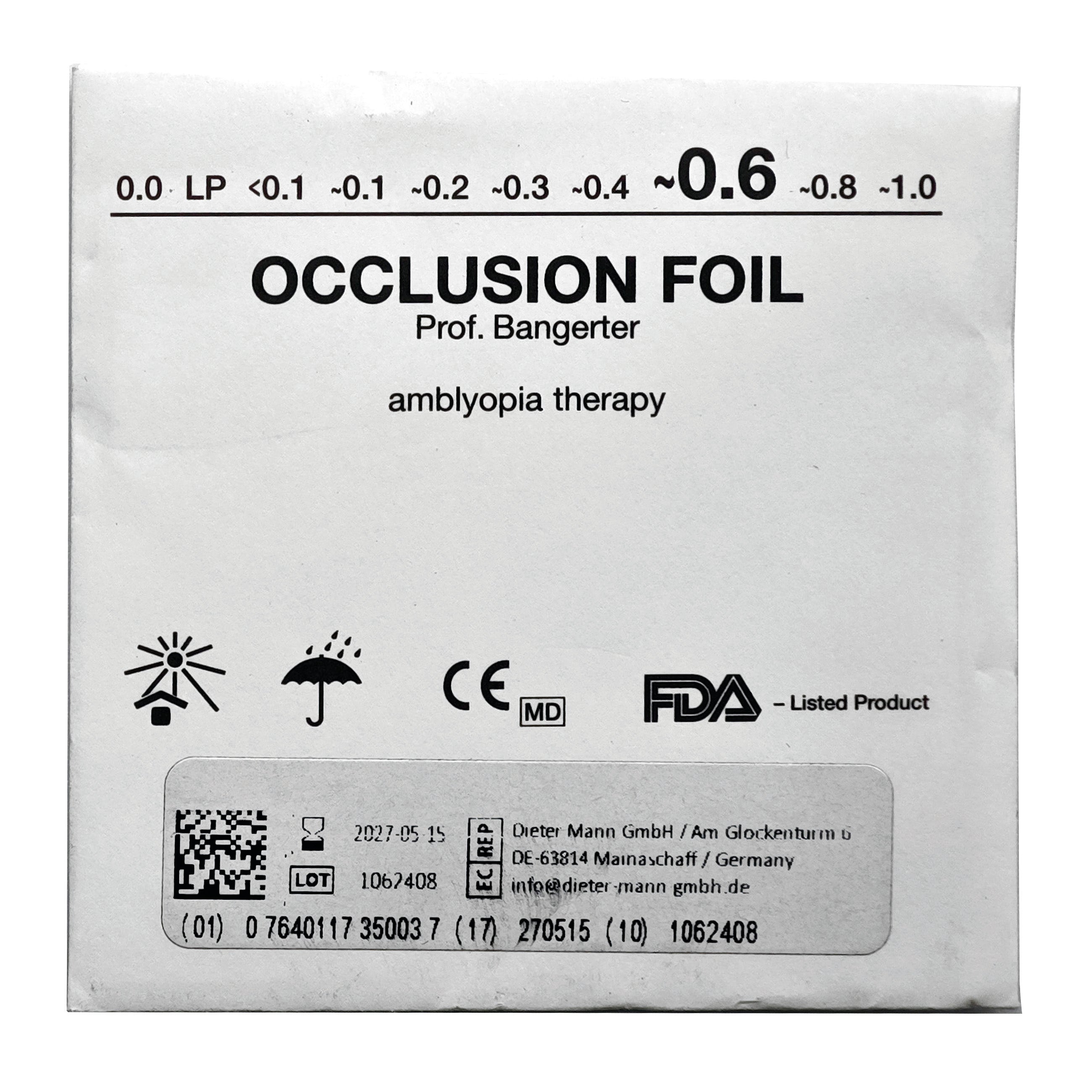 Bangerter Occlusion Foils