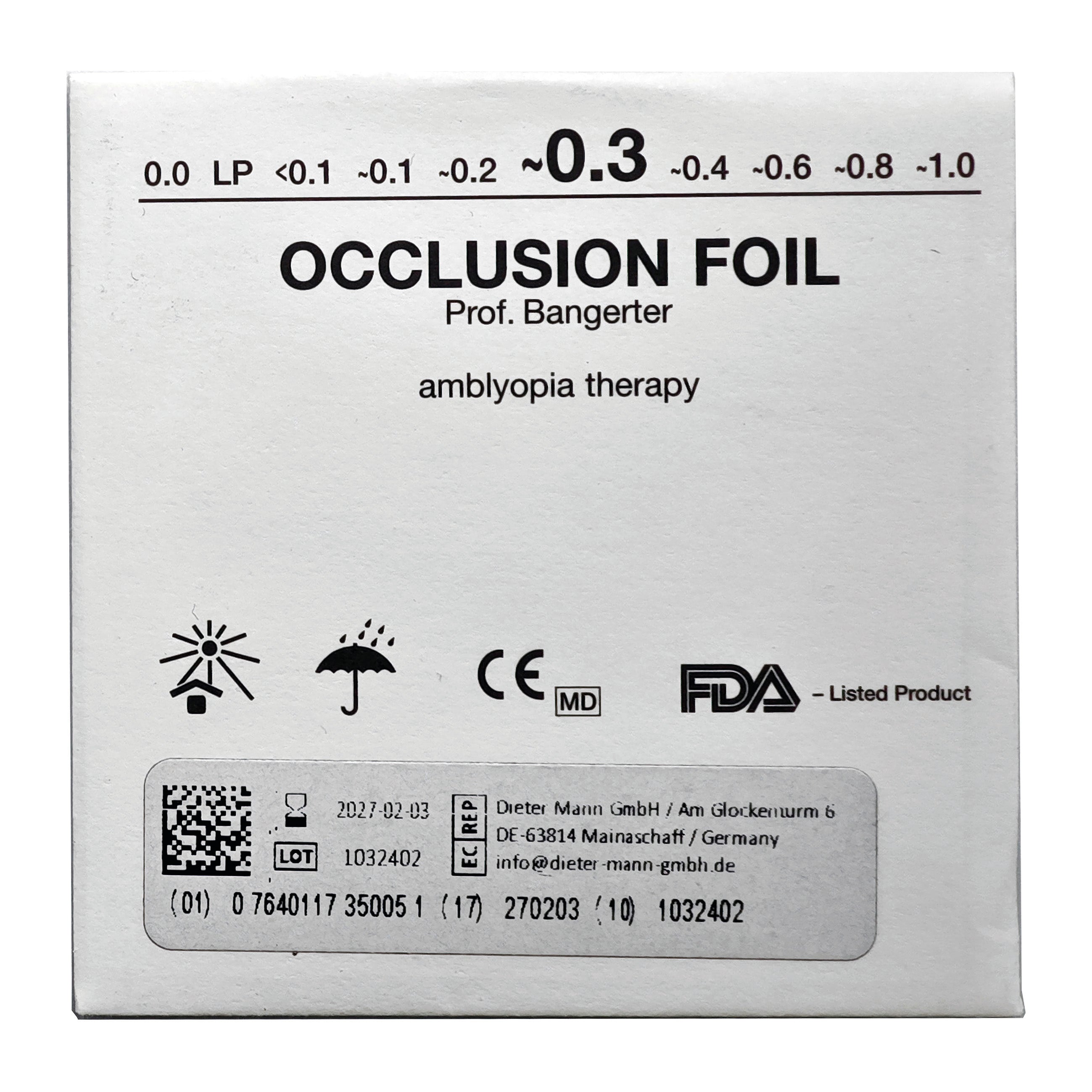 Bangerter Occlusion Foils