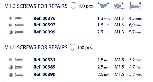 Stainless Steel Screws for Repair