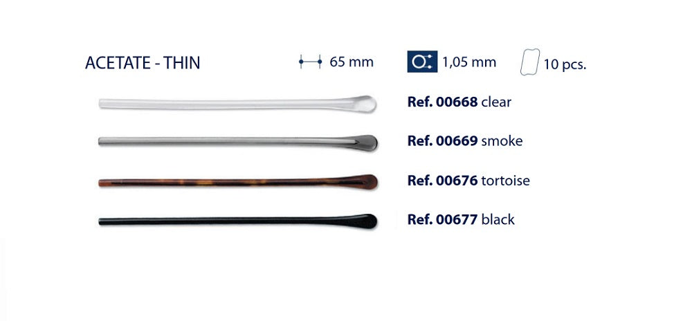 Titanium Sides - Acetate Tips