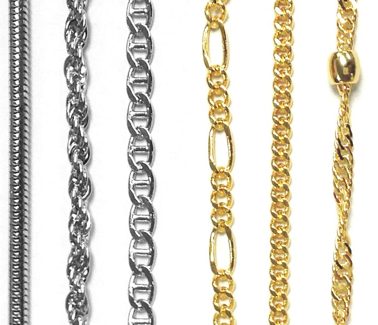 GR Gold & Silver Chains with Silicone Ends
