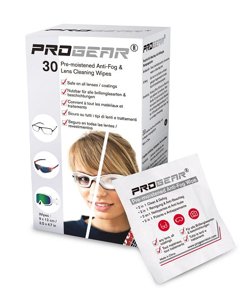 Progear Anti-fog & Lens Cleaning Wipes