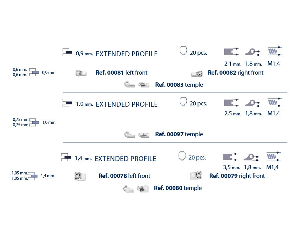 Solder Hinges - Extended Profile - 5.0mm