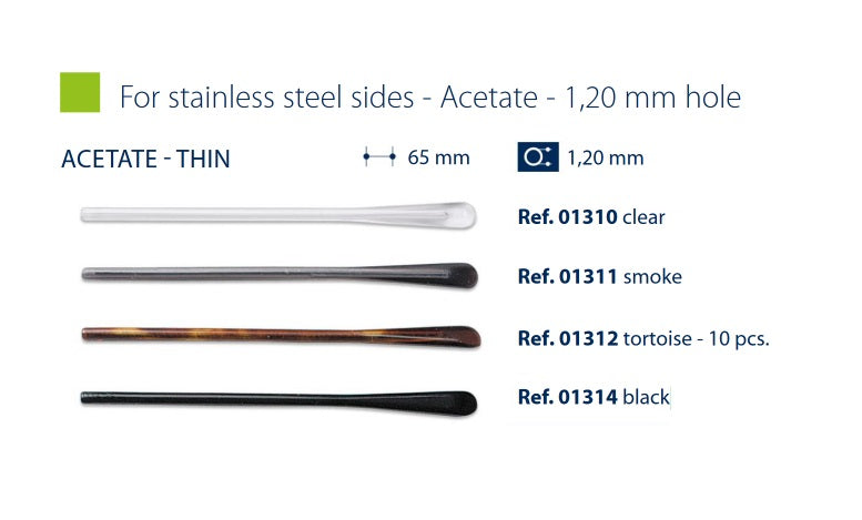 Stainless Steel Sides - Acetate Tips