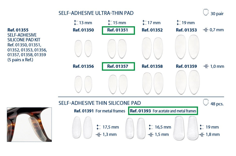 5 Centrostyle Self-Adhesive Silicone Nose Pads