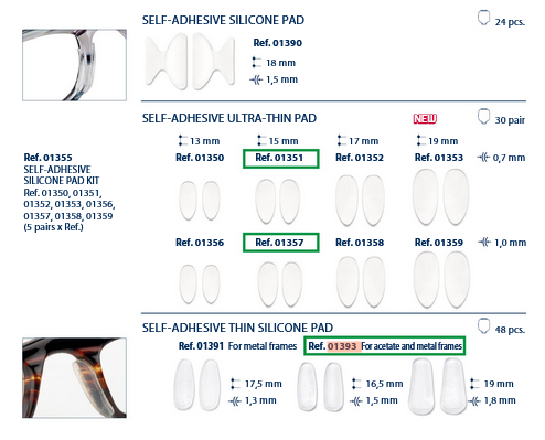 5 Centrostyle Self-Adhesive Silicone Nose Pads