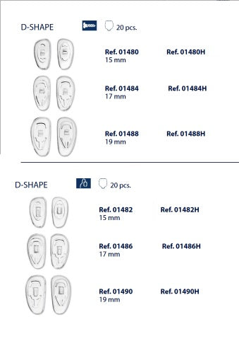 1 Silicone Nose Pads - Regular - D-Shape