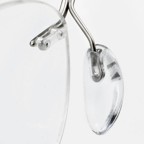 3 Nose Pads for Titanium & S/Steel Frames - Biomedical PVC & Polycarbonate
