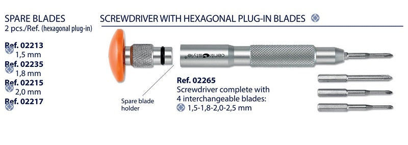 02265 - Phillips Screwdriver with interchangeable blades