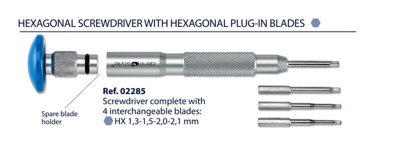 02285 - Hex Screwdriver with interchaneable Blades