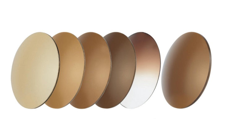 CR39 Full Colour Tinted Lenses 6 & 8 Base Brown