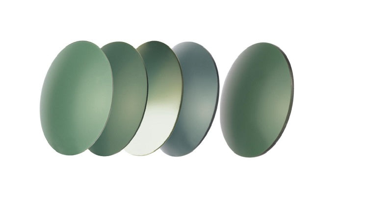 CR39 Classic Full Coloured Tinted Lenses Green-Grey 6 & 8 Base