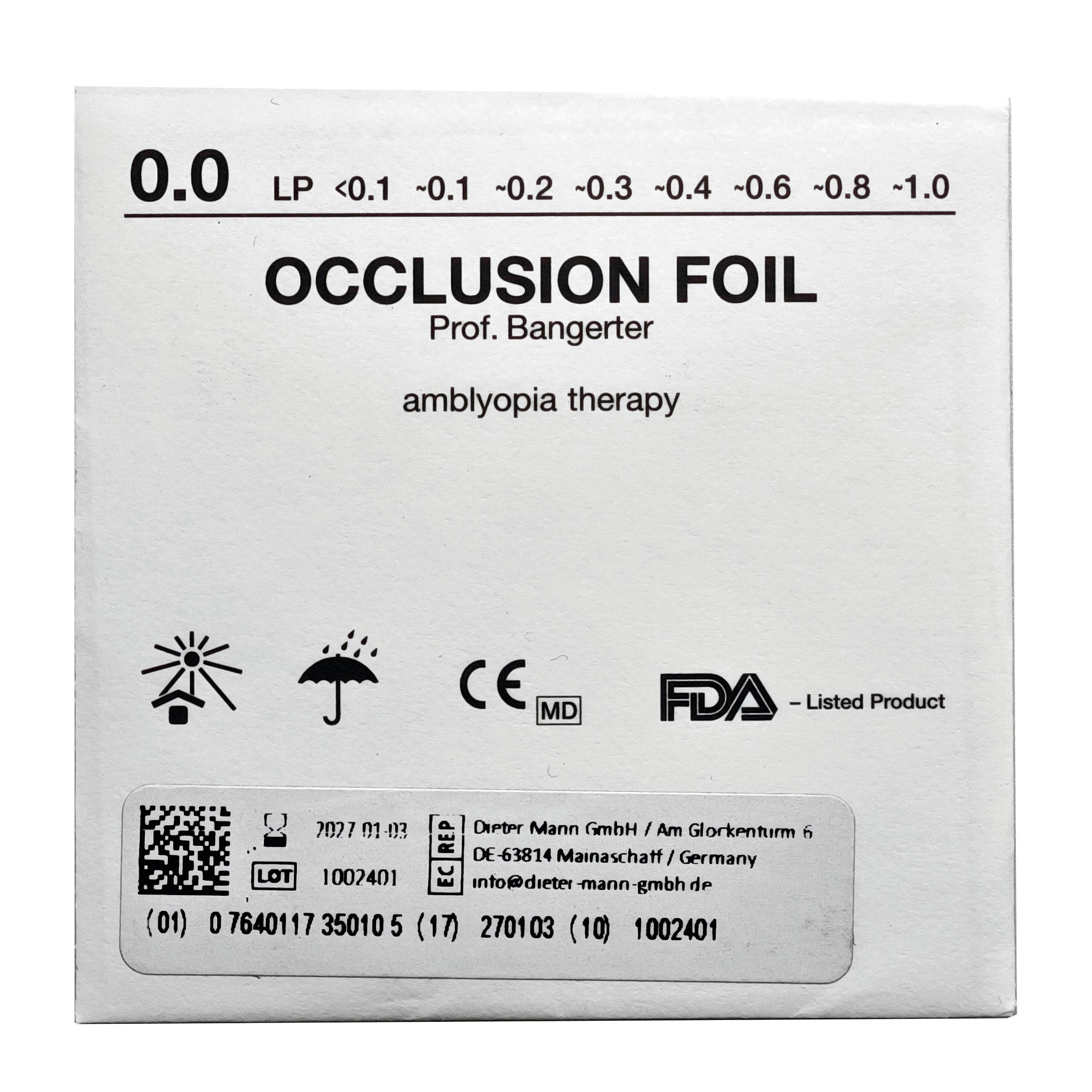 Bangerter Occlusion Foils