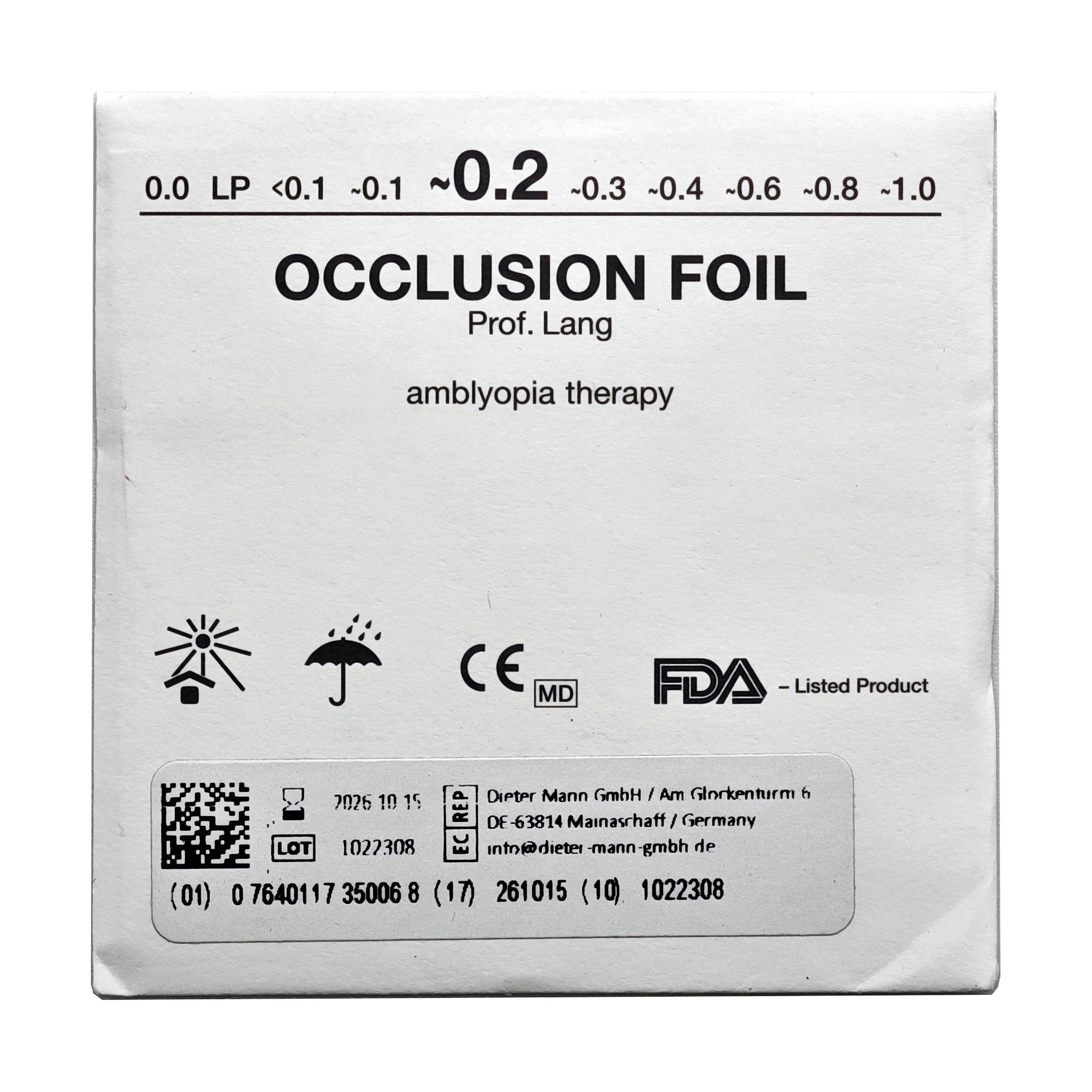 Bangerter Occlusion Foils