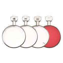 90 Metal Rim Plain Lens Set