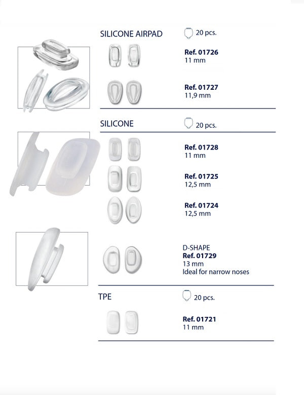 3 Special Fitting "SYSTEM 3" Nose Pads