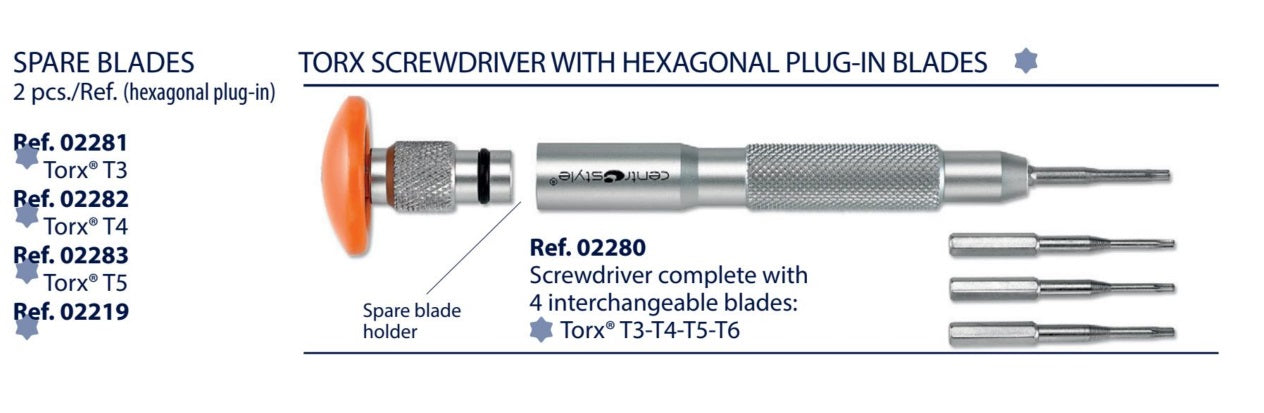 02280 - Torx Screwdriver with interchangeable blades