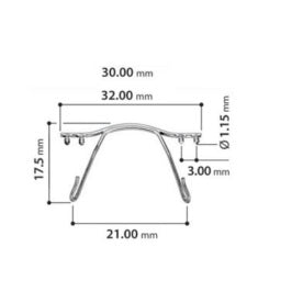 Bridges for Rimless Frames - Titanium